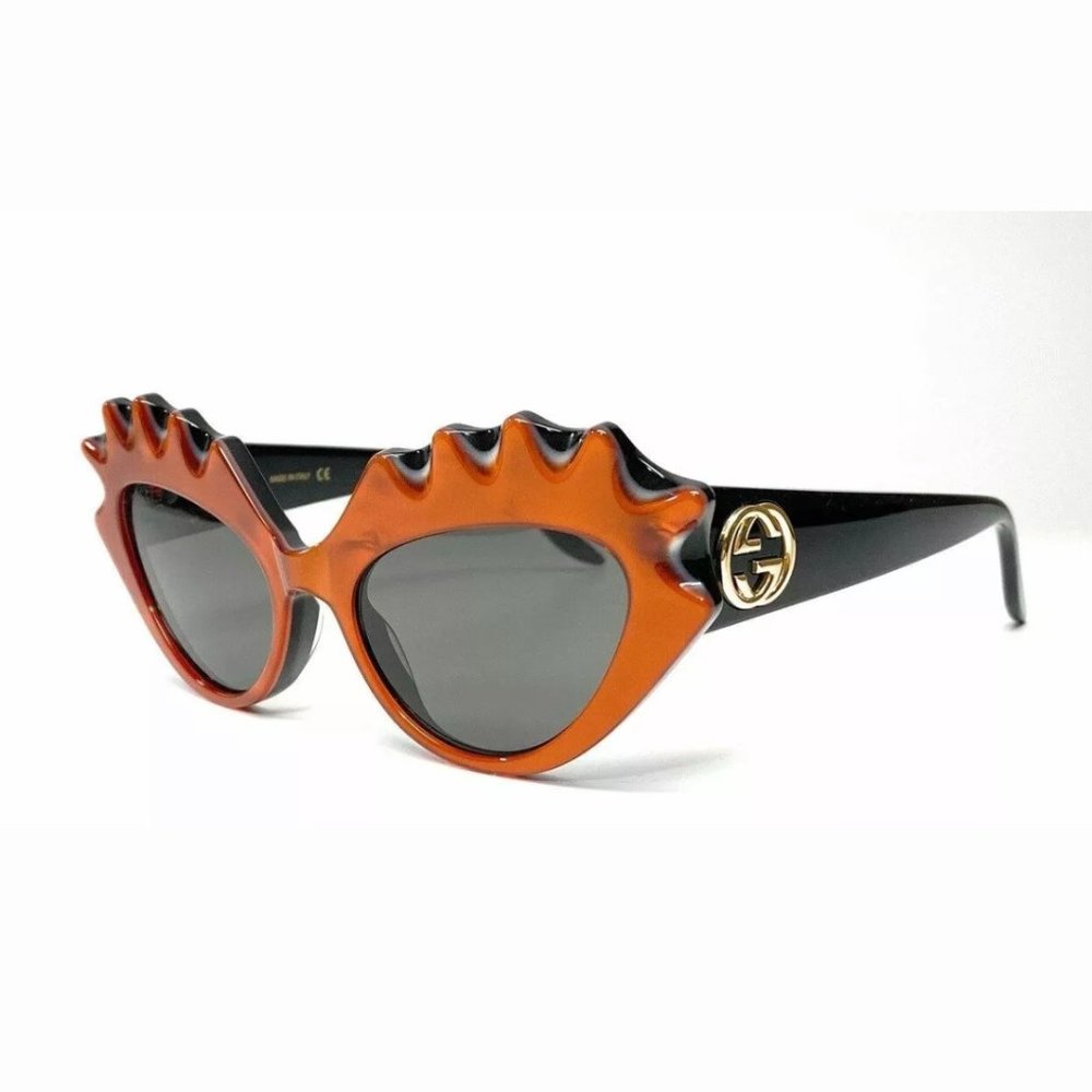 Gucci Women's Orange Black Sunglasses